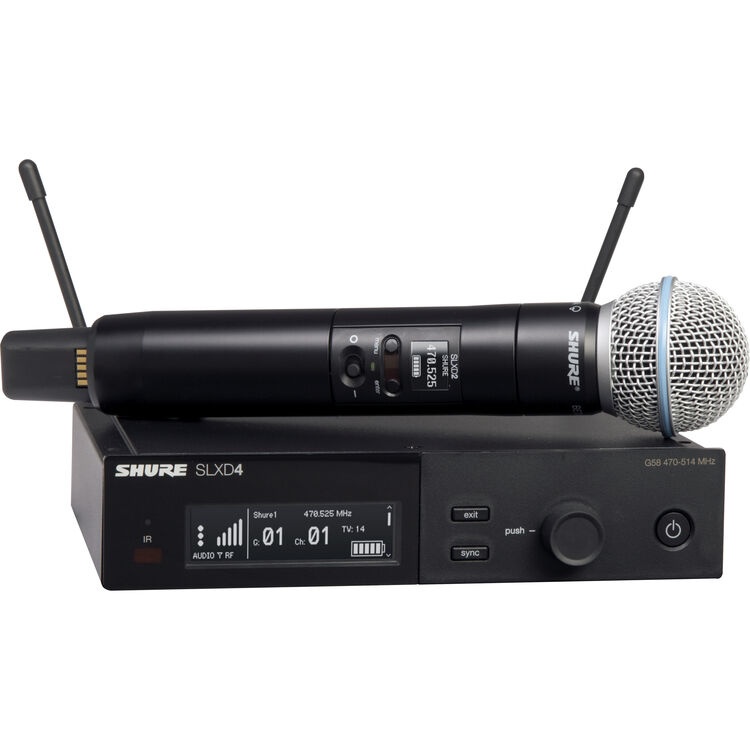 Shure SLXD24/B58 Digital Wireless Microphone System Beta 58A (G58: 470 to 514 MHz)