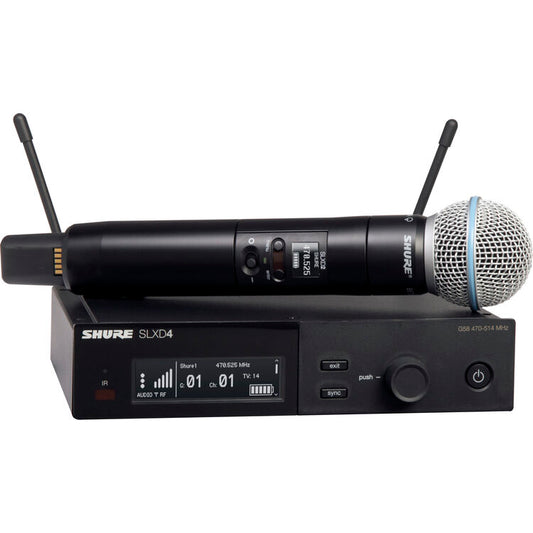 Shure SLXD24/B58 Digital Wireless Microphone System Beta 58A (G58: 470 to 514 MHz)