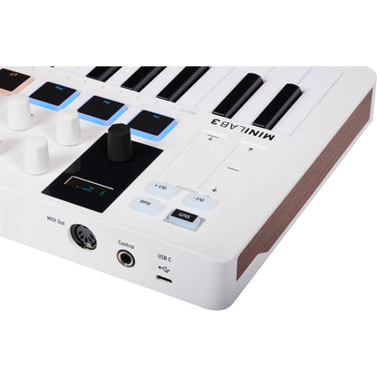 Arturia MiniLab 3 Compact MIDI Keyboard and Pad Controller (White)