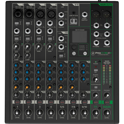 Mackie ProFX10v3+ 10-Channel Analog Mixer with Built-In FX USB Recording Bluetooth
