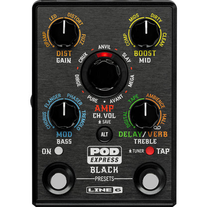Line 6 POD Express Black Guitar Amplifier and FX Processor Pedal