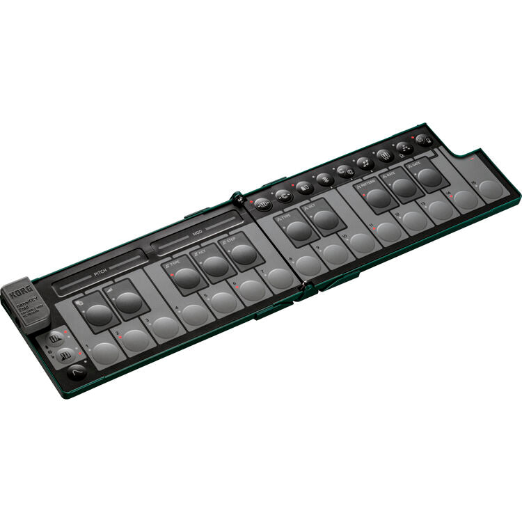 Korg nanoKEY Fold Slimline Foldable MIDI Keyboard Controller (Green)