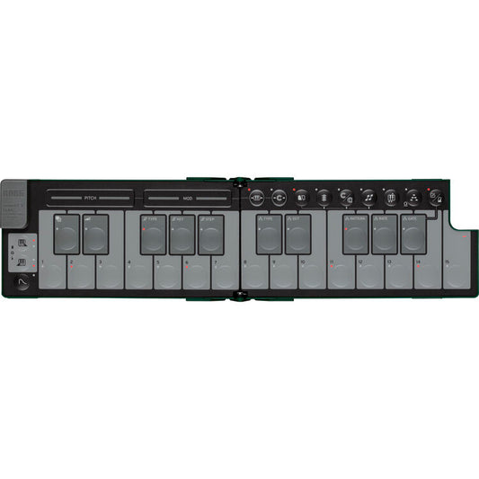 Korg nanoKEY Fold Slimline Foldable MIDI Keyboard Controller (Green)