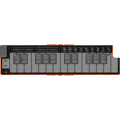 Korg nanoKEY Fold Slimline Foldable MIDI Keyboard Controller (Orange)