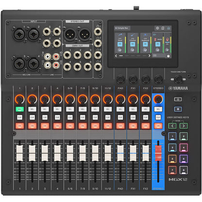 Yamaha MGX12 18-Channel Digital Mixing Console with Audio Interface Black