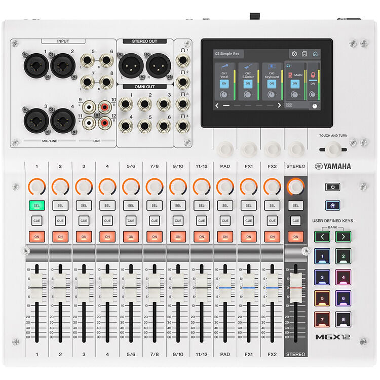 Yamaha MGX12 18-Channel Digital Mixing Console with Audio Interface White