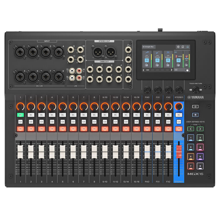 Yamaha MGX16 22-Channel Digital Mixing Console with Audio Interface Black