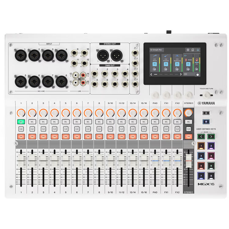 Yamaha MGX16 22-Channel Digital Mixing Console with Audio Interface White