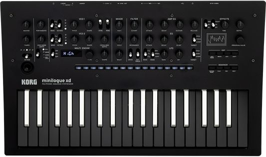 Korg minilogue xd analog synthesizer BW inverted open box