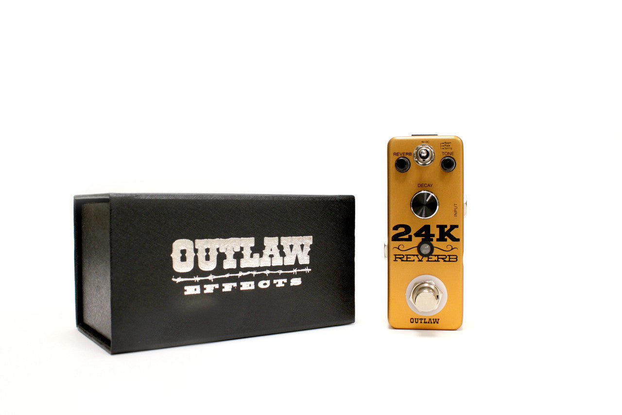 Outlaw 24K 3-mode Reverb guitar effects pedal