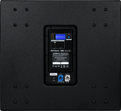 2 PreSonus® CDL SUB18 Active Subwoofers demo with casters and cover
