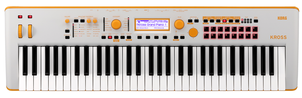 Korg Kross 2 special edition GO Gray Orange 61 key synthesizer keyboard