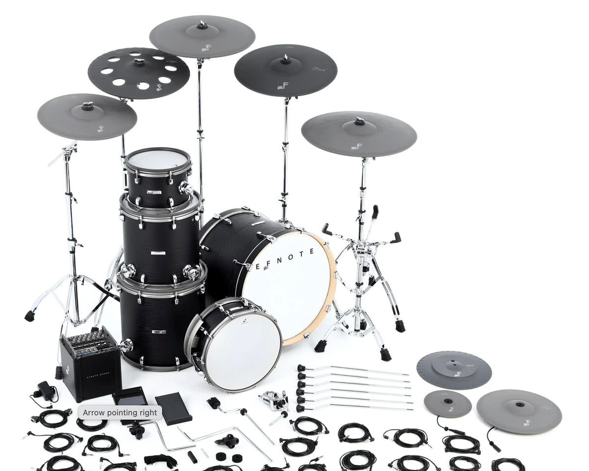 EFNOTE Pro 703x Special Electronic Drum Kit - Black Oak Finish