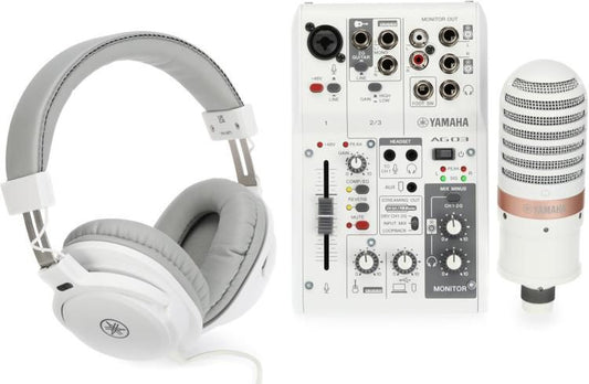 Yamaha AG03 Mk2 W LSPK Livestreaming Pack White