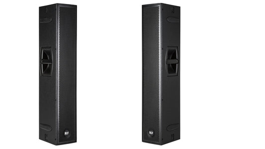 2 RCF NXL 24-A Active speakers 4 6" drivers Two-Way Array with covers