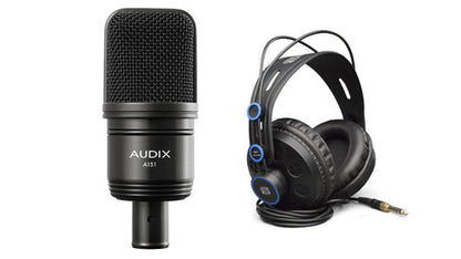 Audix A131 Large Diaphragm studio condenser microphone Presonus headphones