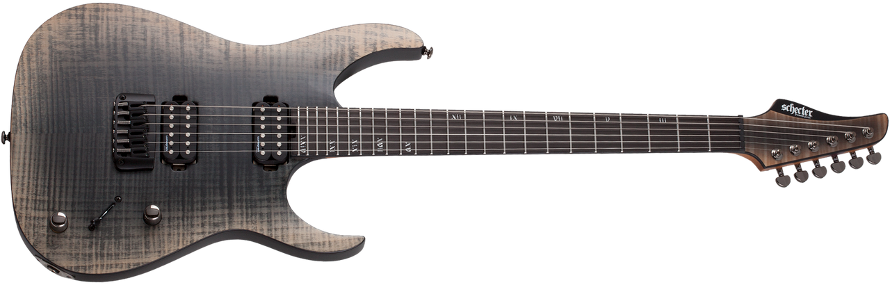 Schecter Banshee Mach-6 Fallout Burst 1410 Guitar open box