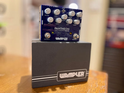 Wampler Dual Pantheon Deluxe Overdrive guitar pedal open box