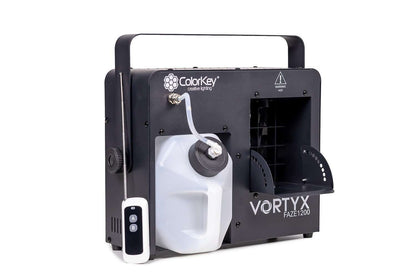 ColorKey Vortyx Faze 1200 with adjustable output deflector extended and RF remote