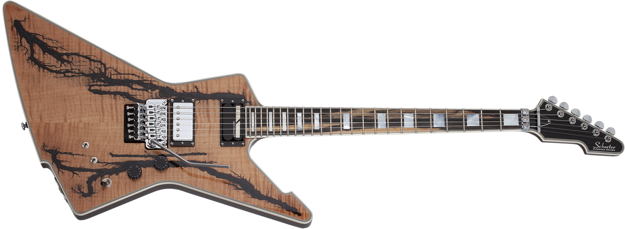 Schecter E-1 FR-S Electro-Resin Gloss Natural 605 guitar open box