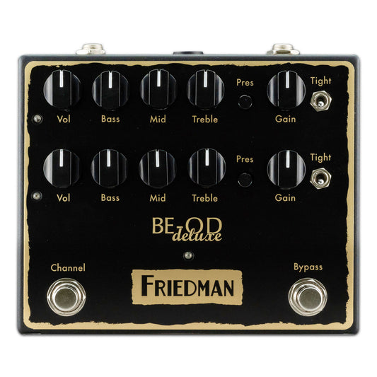 Friedman BE-OD Deluxe dual pushbutton overdrive guitar effects pedal