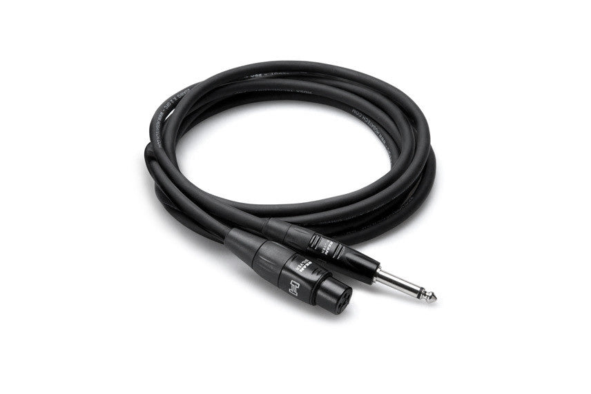 Hosa Technology Pro REAN XLR Female to 1/4" TS Hi-Z Microphone Cable  5'