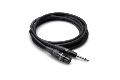 Hosa Technology Pro REAN XLR Female to 1/4" TS Hi-Z Microphone Cable  5'