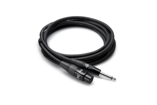 Hosa Technology Pro REAN XLR Female to 1/4" TS Hi-Z Microphone Cable  5'