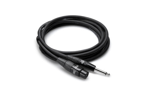Hosa Technology Pro REAN XLR Female to 1/4" TS Hi-Z Microphone Cable  5'