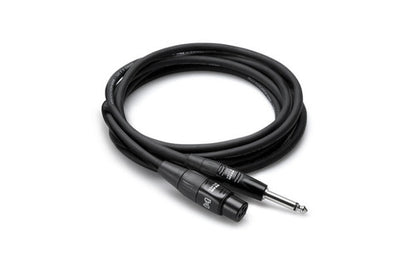Hosa Technology Pro REAN XLR Female to 1/4" TS Hi-Z Microphone Cable  5'