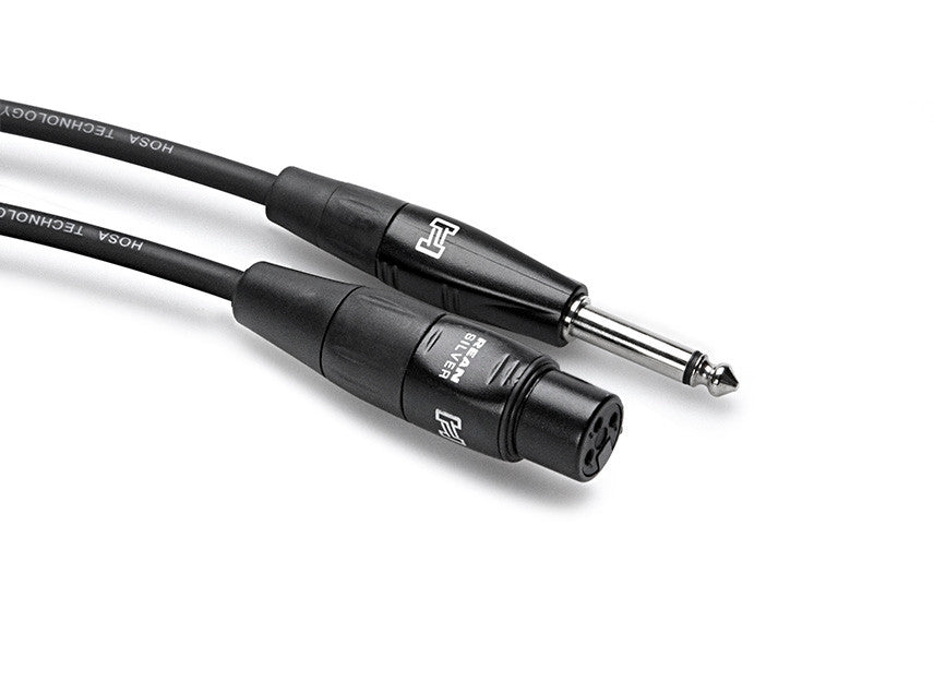 Hosa Technology Pro REAN XLR Female to 1/4" TS Hi-Z Microphone Cable  5'