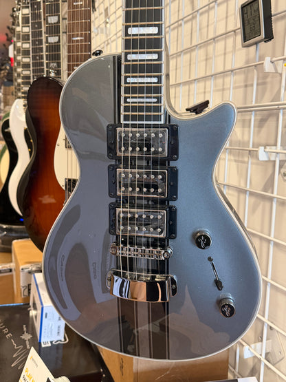 Hagstrom Ultra Max GT CBG Carbonized Grey Guitar with Case open box