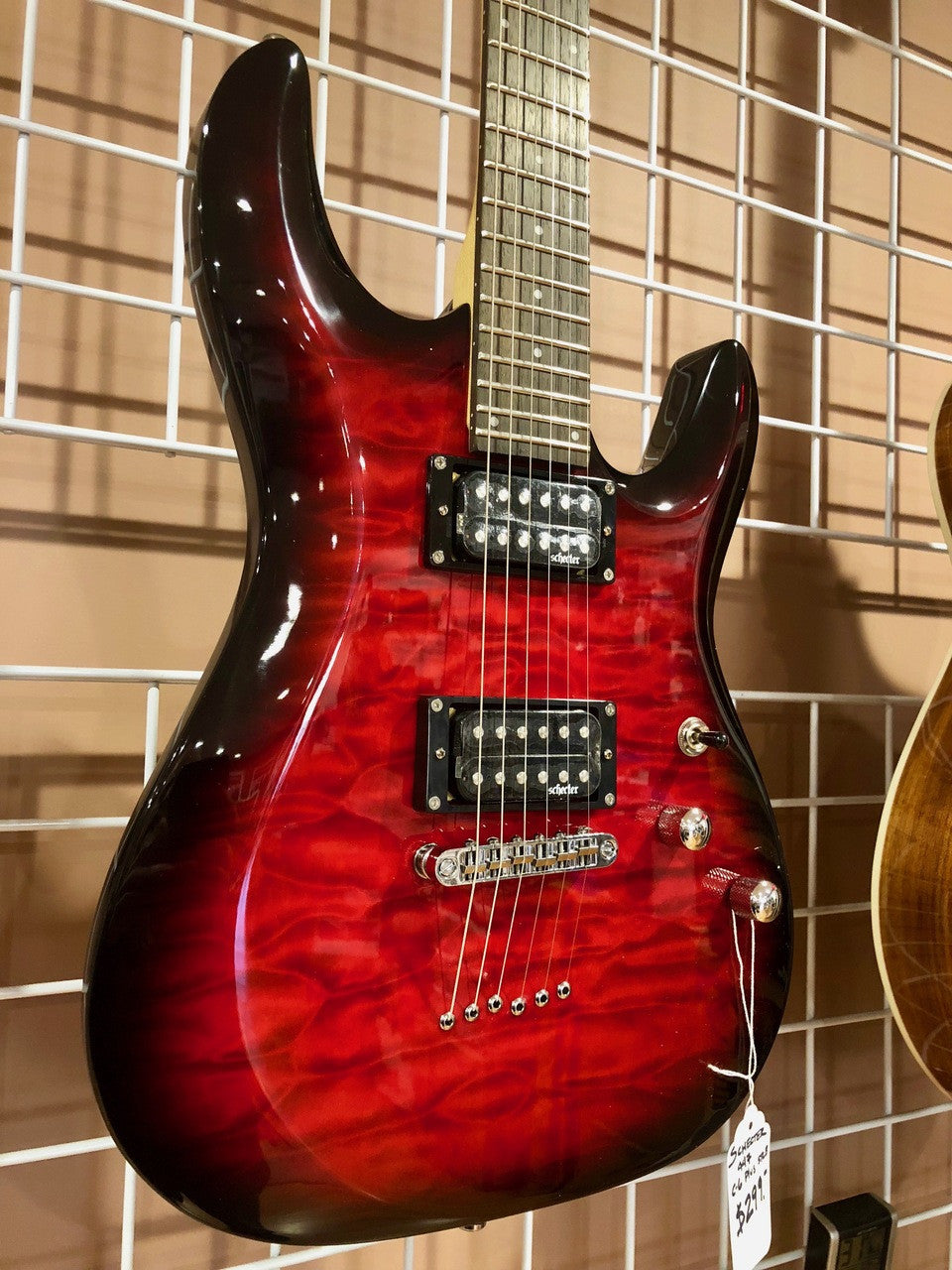 Schecter C-6 Plus STCB See-Thru Cherry Burst electric guitar