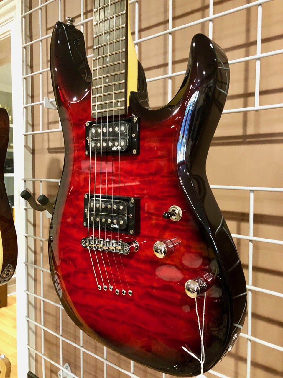 Schecter C-6 Plus STCB See-Thru Cherry Burst electric guitar
