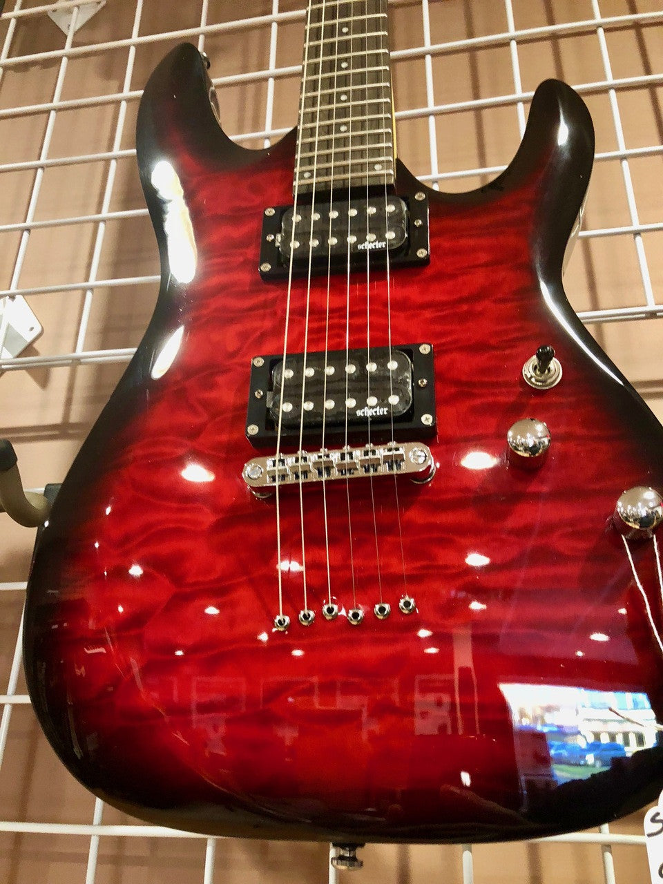 Schecter C-6 Plus STCB See-Thru Cherry Burst electric guitar