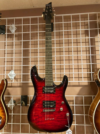 Schecter C-6 Plus STCB See-Thru Cherry Burst electric guitar