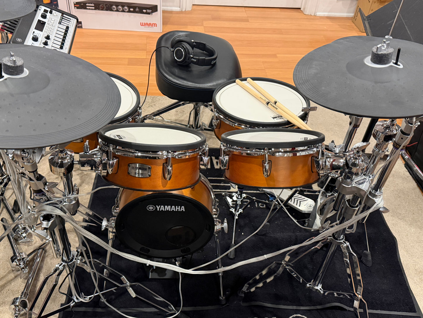 Yamaha DTX10K-X Electronic Kit Wood-Shell TCS Pads DTX-PROX Module upgraded hardware stands