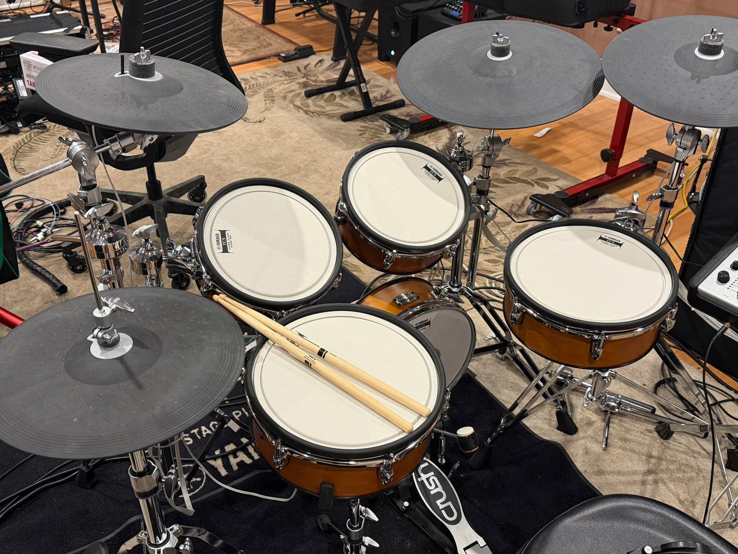 Yamaha DTX10K-X Electronic Kit Wood-Shell TCS Pads DTX-PROX Module upgraded hardware stands