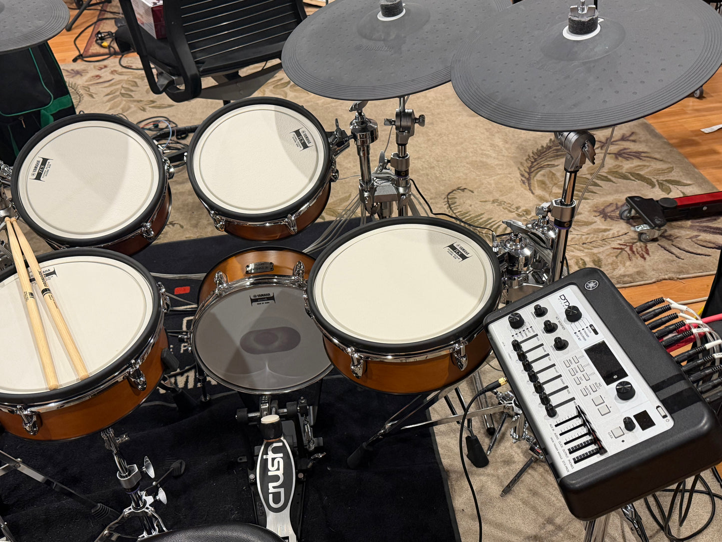 Yamaha DTX10K-X Electronic Kit Wood-Shell TCS Pads DTX-PROX Module upgraded hardware stands
