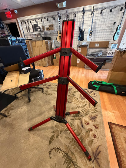 K&M 18860 Spider Pro Keyboard Stand Red with bag used