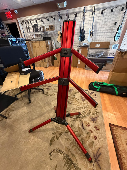 K&M 18860 Spider Pro Keyboard Stand Red with bag used