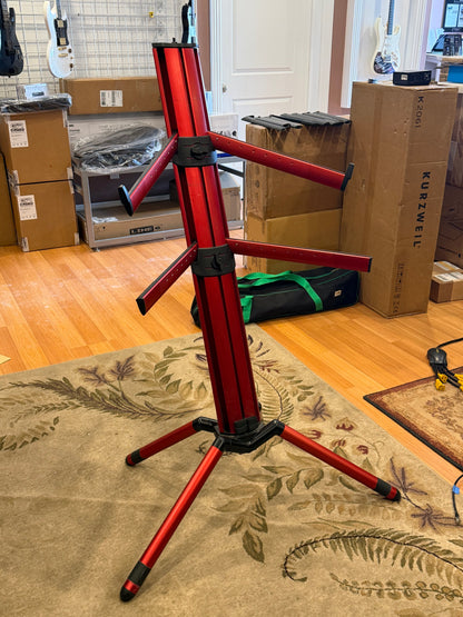 K&M 18860 Spider Pro Keyboard Stand Red with bag used