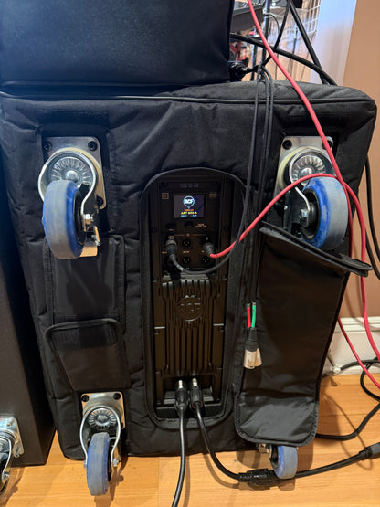 RCF SUB 18-AX Active Subwoofer with Cover, casters store display