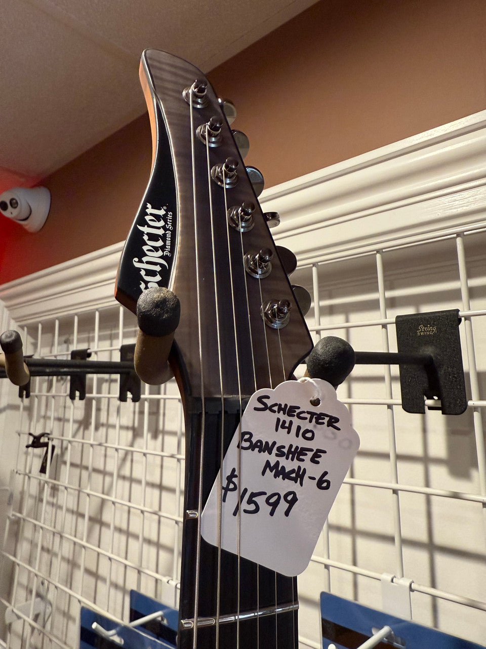 Schecter Banshee Mach-6 Fallout Burst 1410 Guitar open box