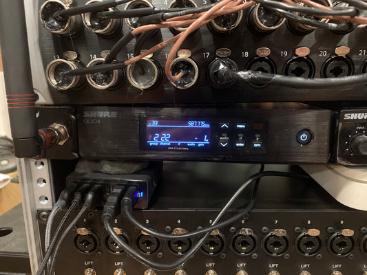 (1) Shure QLXD4-J50,  (1) QLXD-2 Beta58 , (1) QLXD-1 Body Pack