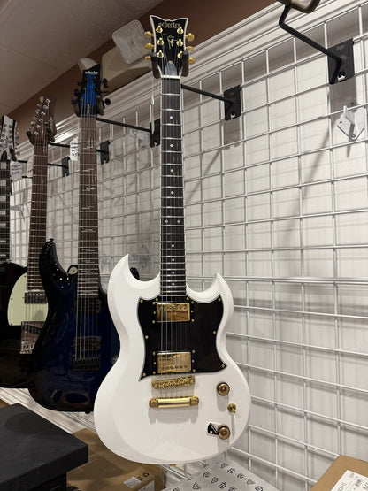 Schecter ZV-H6LLYW66D Zacky Vengeance Signature Electric Guitar - Gloss White open box