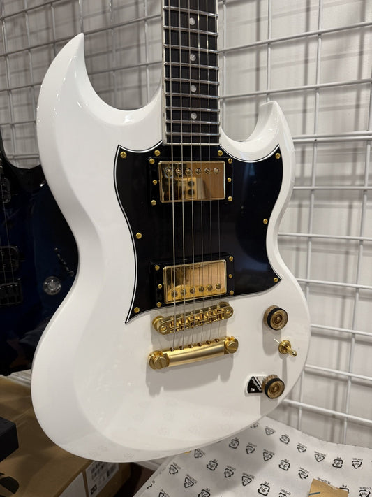 Schecter ZV-H6LLYW66D Zacky Vengeance Signature Electric Guitar - Gloss White open box