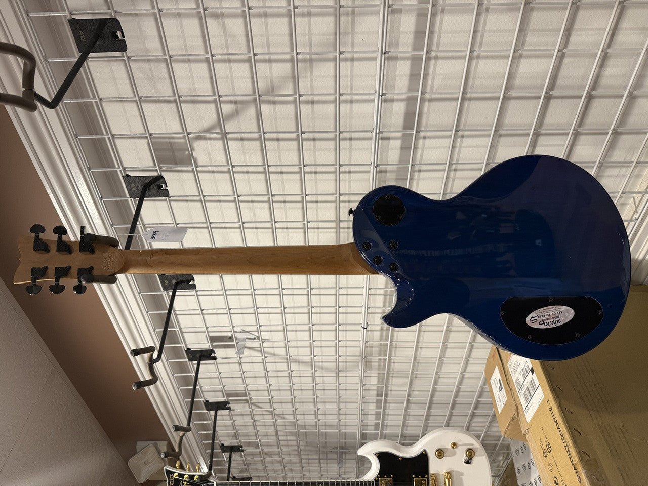 Schecter Solo-II Standard Guitar, Rosewood Fretboard Ocean Blue Burst Burl open box
