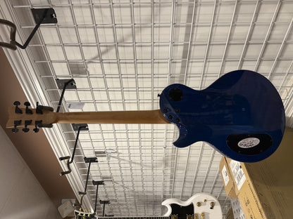Schecter Solo-II Standard Guitar, Rosewood Fretboard Ocean Blue Burst Burl open box