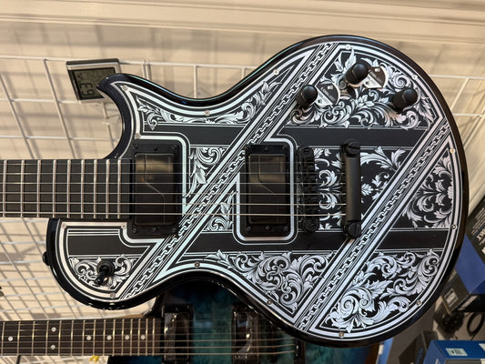 Schecter Solo-II Pryzm Palladium Gloss Black Guitar open box
